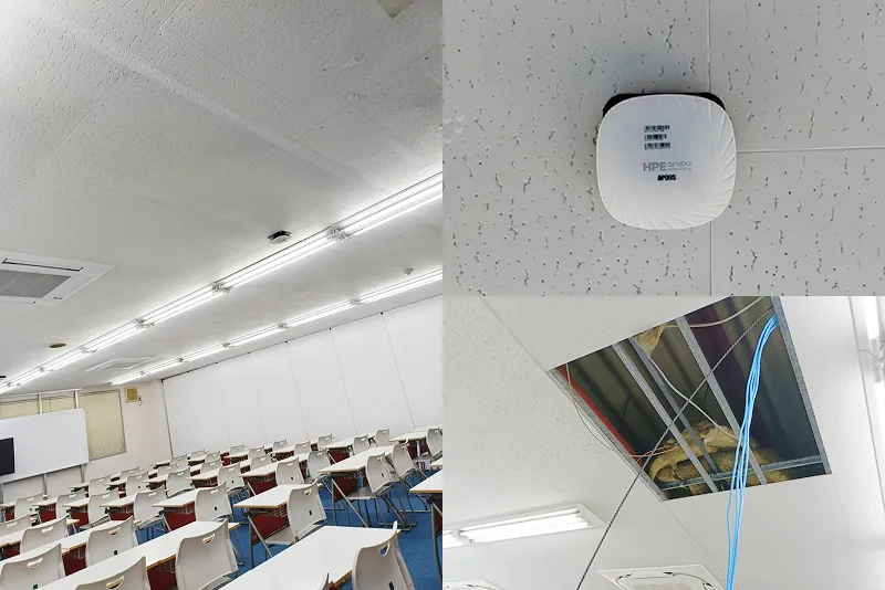 高等学校のネットワーク工事