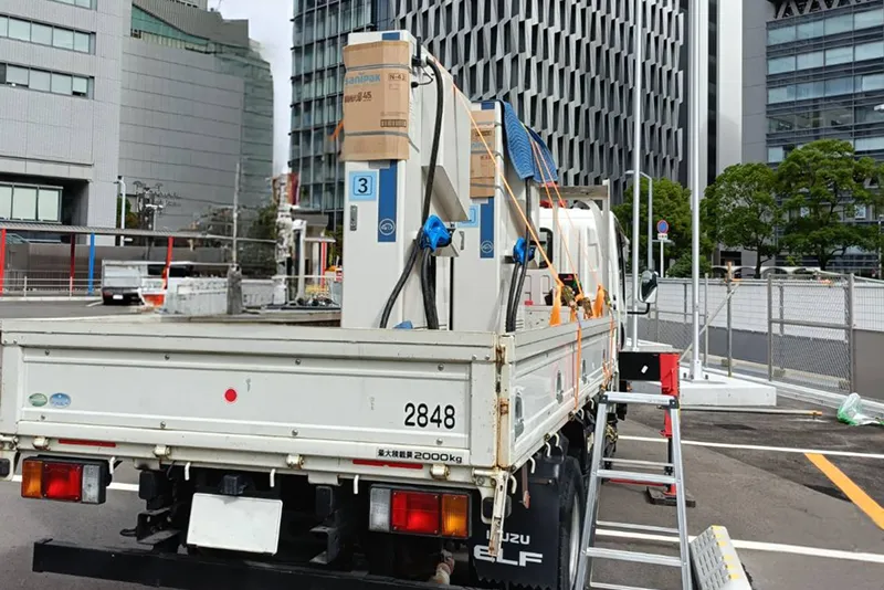 EV用大型急速充電設備の移設